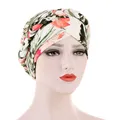 Turban en coton imprimé pour femmes musulmanes foulard de tête pour femmes musulmanes turban