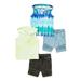 Wonder Nation Baby Boy & Toddler Boy Hooded Tank and Shorts Mix & Match Summer Outfit Set, 4-Piece (12M-5T)