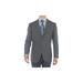 LN LUCIANO NATAZZI Mens Two Button 160'S Wool Blazer Ticket Pocket Suit Jacket Charcoal Gray