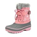 DREAM PARIS Toddler Winter Snow Boots Kid Boy Girl Sneakers Shoes Waterproof KRIVER-3 PINK Size 12