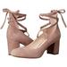 Jessica Simpson Venya Dress Pump Totally Taupe Tie Up Round Toe Sandal (9)