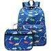 CAMTOP Backpack for Kids, Boys Preschool Backpack with Lunch Box Toddler Kindergarten School Bookbag Set (Y025-2 Dinosaur-Dark Blue)