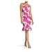 TRINA TURK Womens Pink Floral Sleeveless Scoop Neck Knee Length Sheath Evening Dress Size 8