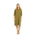 Esteez TEE Dress - Women's Casual Shift Dress - 3/4 Sleeves - OLIVE