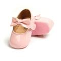 Poseca Infant Baby Girls Shoes Mary Jane Flats Bownot Soft Leather No-Slip Toddler First Walker Princess Dress Shoes Baby Moccasins Girls Shoes