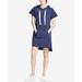 DKNY Womens Sport Logo Hooded Sweatshirt Dress