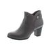 Giani Bernini Womens Abalina Faux Leather Block Heel Booties