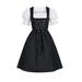 ZEROFEEL Beer Festival Dress Dirndl 3 Piece Dress Blouse Apron Size 34-46 Black Front Strap Back Bow Lolita Dresses