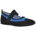 SOBEYO Women's Mary Jane Flats Water Yoga Lightweight mesh Sport Shoes Black/Blue Size S6-7