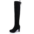 LUXUR Womens Knee High Sexy Party Club Casual Boots Stiletto Heel Round Toe Shoes Size