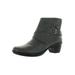 Easy Street Womens Amanda Faux Leather Block Heel Ankle Boots