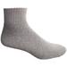 Mens Wholesale Cotton Quarter Ankle Socks - Gray Sport Ankle Socks For Men - 10-13 - 48 Pack