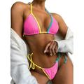 ZAXARRA Women Swimsuit Halter High Waist Bikini Set Bathing Suits Bandage Swimwear