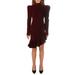 CQ by CQ Womens Velvet Puff Sleeve Bodycon Dress