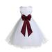 Ekidsbridal White Tulle Rattail Edge Flower Girl Dresses Pageant Dress Ballroom Gown Junior Bridesmaid Dress Birthday Girl Dress Baptism Dress Communion Dress Graduation Dress Wedding Tulle Dress 829T