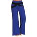 Sexy Dance Women Patchwork Leisure Mid Waist Jogger Sweat Pants Stretch Yoga Sports Running Workout Gym Fitness Flare Bell Wide Leg Pants Loose Palazzo Bottom Casaul Lounge Wear Trousers Pants