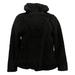 Cuddl Duds Women's Sz XS Sherpa Wrap Front Jacket Black A381819