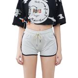 UKAP S-XXXL Women Comfy Pajama Shorts Casual Slim Fit Dolphin Shorts Cozy Soft PJ Bottoms for Lady White XL(US 14-16)