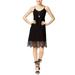 Shift Womens Lace-Trim A-line Slip Dress blk M - Juniors