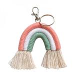 Daxin Nordic Kids Room Rainbow Hanging Decoration Macrame Rainbow Keychains Child Room Decoration Boho Cotton Rope Wallet Decoration