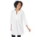 Woman Within Women's Plus Size Pintuck Denim Tunic