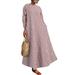 ZANZEA Womens Grid Printed Full Sleeve Long Shirt Dress Casual Baggy Retro Midi Dresses