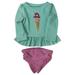 Infant & Toddler Girls 2pc Blue Ice Cream Cone Rash Guard Swim Suit Set