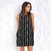 Fashion Women Chiffon Striped Mini Dress Sleeveless O Neck Summer Vest A-Line Shift Dress