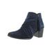 Naughty Monkey Womens Noah Almond Toe Stacked Heel Booties