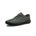 Audeban Mens Boat Loafers Leather Suede Lace Up Low Top Moccasin Loafers Comfort Shoes