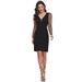 Ever-Pretty Women's Illusion Sleeve Bodycon V-Neck Causal Party Dresses for Women 03132 Black US6