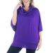 24seven Comfort Apparel Plus Size Oversized Cowl Neck Plus SizeTunic Top