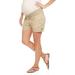 Maternity Underbelly Stretch Poplin Cuffed Shorts - Available in Plus Sizes