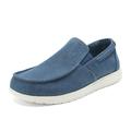 Bruno Marc Men's Comfort Canvas Slip on Casual Loafer Shoes Moccasin Walking Shoes SUNVENT-01 BLUE/DENIM Size 8