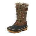 Dream Pairs Ankle Snow Boots Boys Girls Winter Warm Lace Up Waterproof Shoes Kriver-1 Brown Size 12