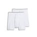 Jockey Mens Underwear Big Man Pouch Boxer Brief - 2 Pack, White, 4XL