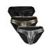 Avamo Mens Briefs Low Rise Bikini Underwear Bulge Short Leg Trunks Briefs Breathable Black Silver Gold Blue 3 Pack M-XXL