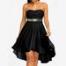 Women Off Shoulder Lace Strapless Chiffon Dress Casual Sleeveless Party Dresses