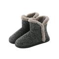 Mens Bootie Slippers Plush House Slippers Shoes Winter Boots WAY3