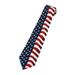 Men's Classic Vertical Stripe American Flag Regular Neck Tie Red White & Blue