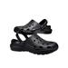 Daeful Men's Hollow Holes Clogs Comfort Sandals Round Toe Solid Color Slippers Breathable Summer Beach