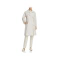 Eileen Fisher Womens Petites Woven Wrap Trench Coat