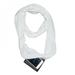 Unisex Lovers Winter Solid Color Print Warm Loop Scarf Zippered Secret Pocket Shawl Ring Scarves