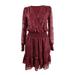 Michael Michael Kors Women's Shiny Plaid Smocked Dress