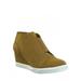 Vesper Hidden Wedge Heel Sneakers - Women Sporty Elastic Shootie