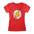 The Flash Womens Distressed Logo Fitted T-Shirt