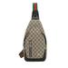 TWENTY FOUR Checkered Men Travel Shoulder Bag pouch Pocket Messerage Tote- Brown 05