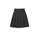 Women Skirt Mini Skirt Shorts College High Waist Plain Skater Empire Sweet Pleated Short Black S