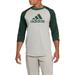 adidas Men's Triple Stripe Printed Ã‚Â¾ Sleeve Baseball Shirt