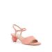 Pour La Victoire Dora Leather Sphere Heel Sandal Retro Dress Pumps (5.5, Coral)